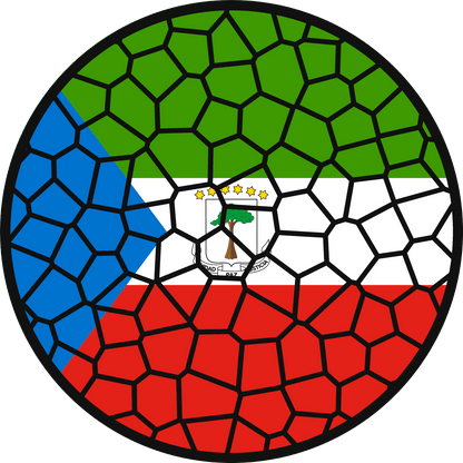 Stained Glass Effect Flag Ornament – Real Glass World Flag Christmas Ornament