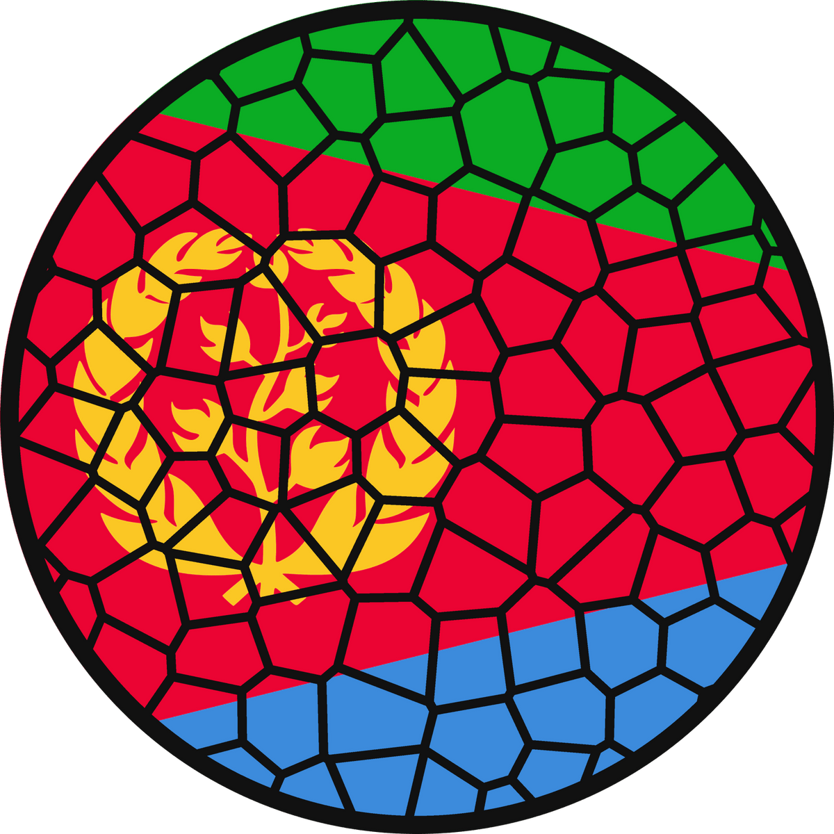 Stained Glass Effect Flag Ornament – Real Glass World Flag Christmas Ornament