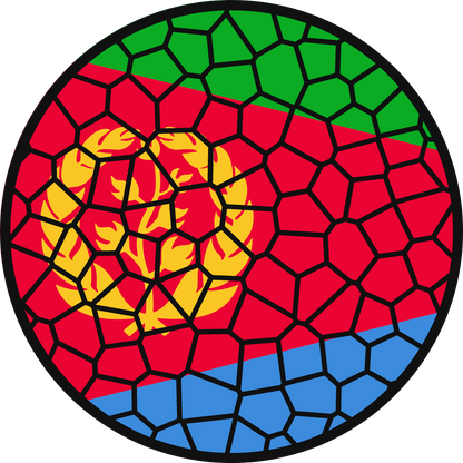 Stained Glass Effect Flag Ornament – Real Glass World Flag Christmas Ornament