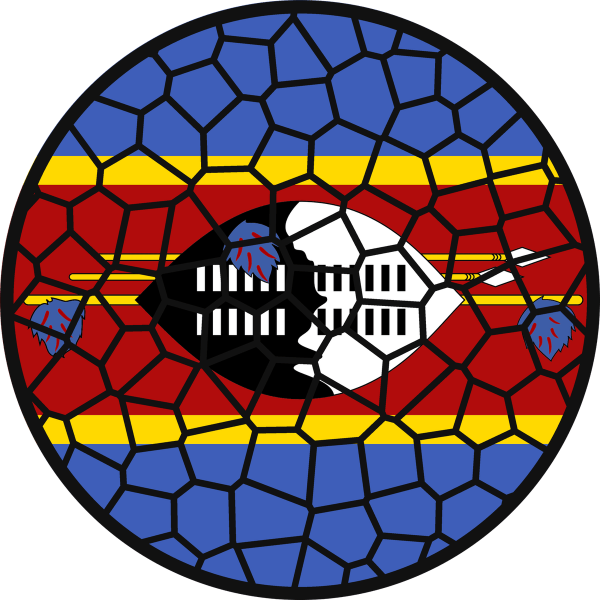 Stained Glass Effect Flag Ornament – Real Glass World Flag Christmas Ornament