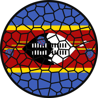 Stained Glass Effect Flag Ornament – Real Glass World Flag Christmas Ornament