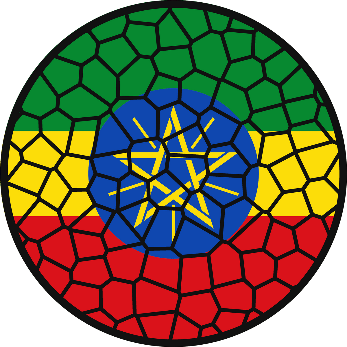 Stained Glass Effect Flag Ornament – Real Glass World Flag Christmas Ornament