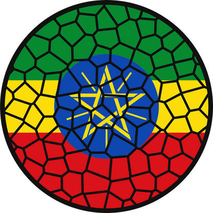 Stained Glass Effect Flag Ornament – Real Glass World Flag Christmas Ornament