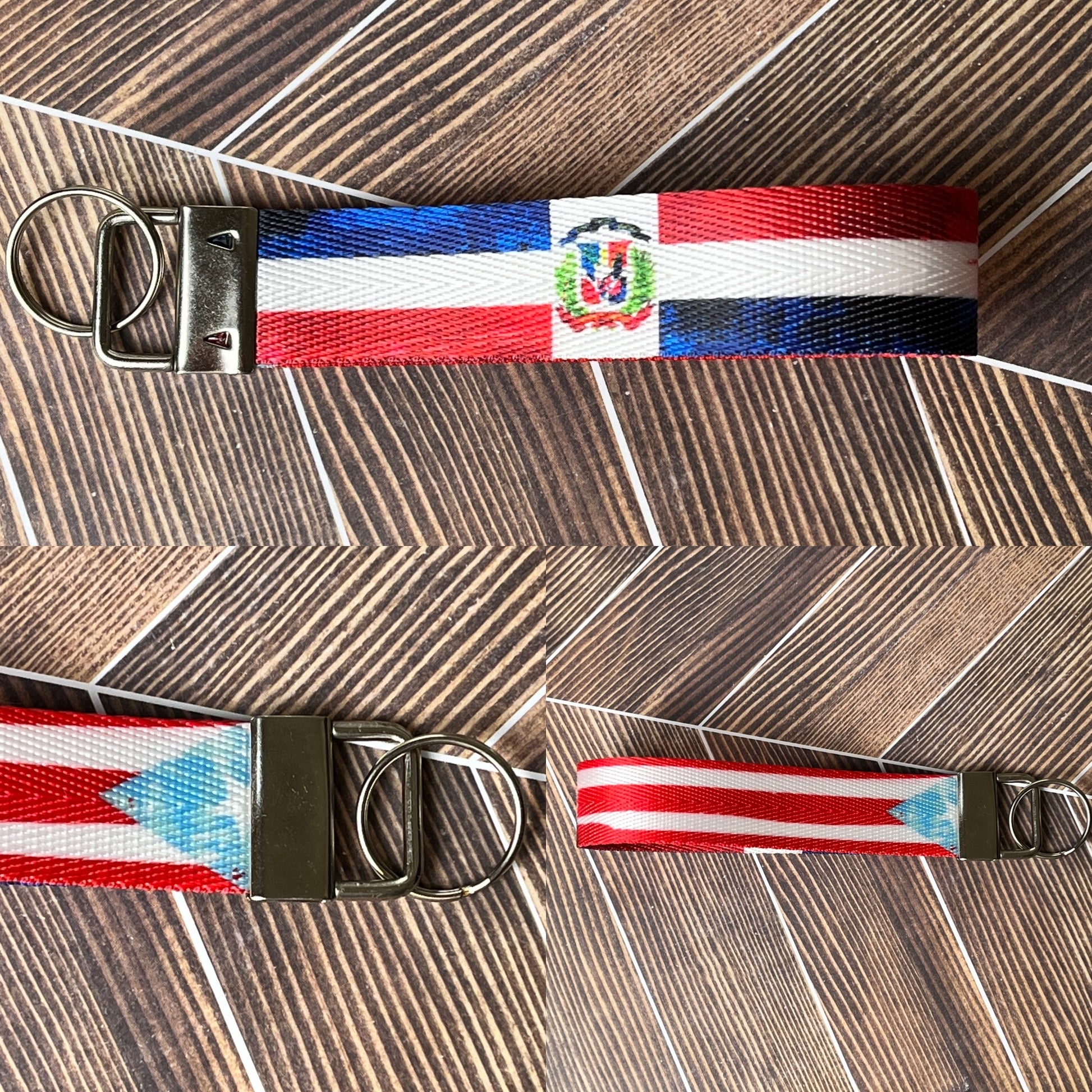 Imperfect Dominican Puerto Rican - Nylon Keychain Key Fob - Clearanced