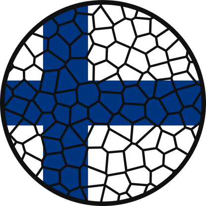 Stained Glass Effect Flag Ornament – Real Glass World Flag Christmas Ornament