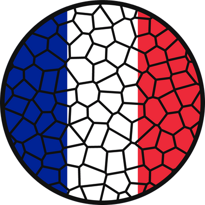 Stained Glass Effect Flag Ornament – Real Glass World Flag Christmas Ornament