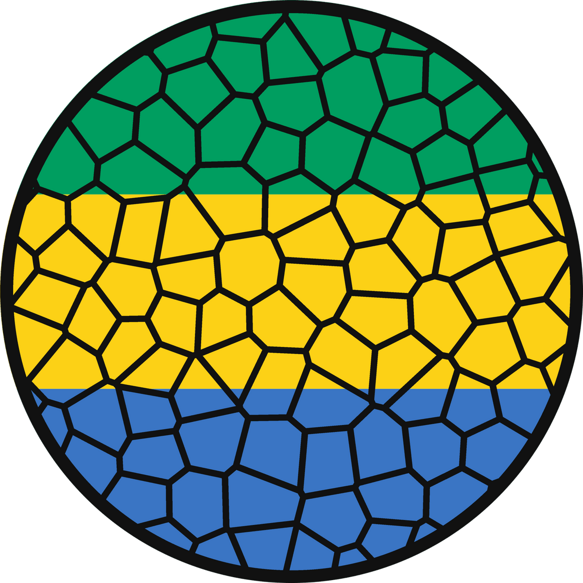 Stained Glass Effect Flag Ornament – Real Glass World Flag Christmas Ornament
