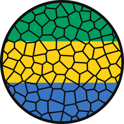 Stained Glass Effect Flag Ornament – Real Glass World Flag Christmas Ornament
