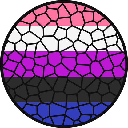 Stained Glass Effect LGBT Pride Flag Ornament – Real Glass Pride Christmas Ornament