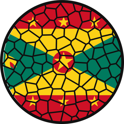 Stained Glass Effect Flag Ornament – Real Glass World Flag Christmas Ornament