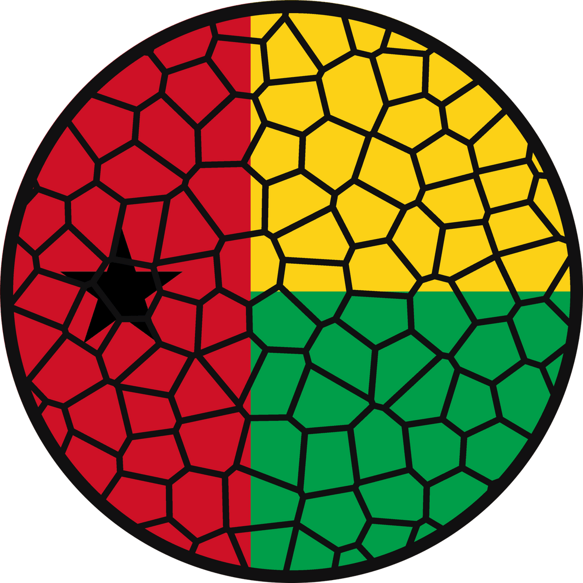 Stained Glass Effect Flag Ornament – Real Glass World Flag Christmas Ornament