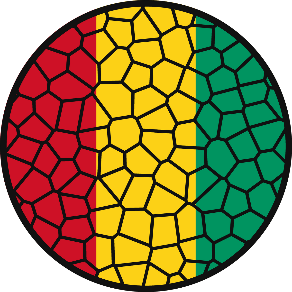 Stained Glass Effect Flag Ornament – Real Glass World Flag Christmas Ornament