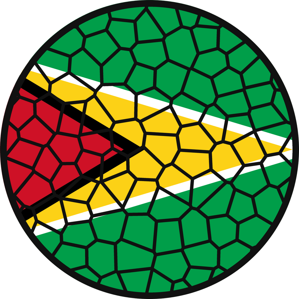 Stained Glass Effect Flag Ornament – Real Glass World Flag Christmas Ornament