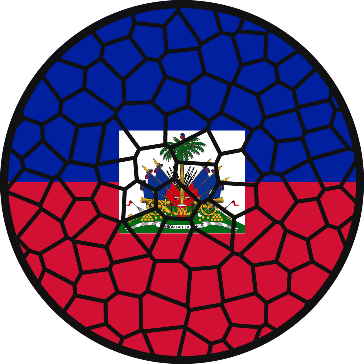Stained Glass Effect Flag Ornament – Real Glass World Flag Christmas Ornament