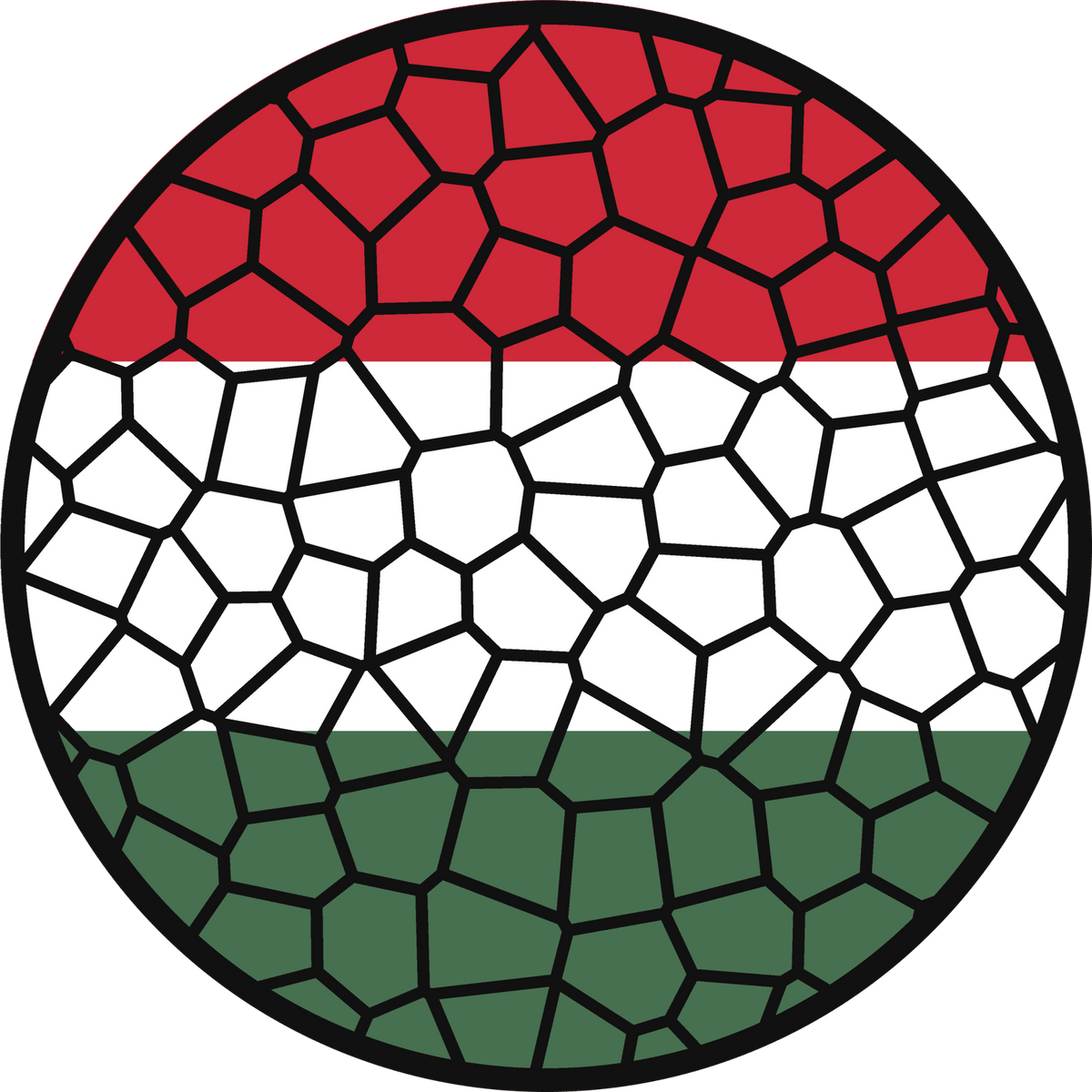 Stained Glass Effect Flag Ornament – Real Glass World Flag Christmas Ornament
