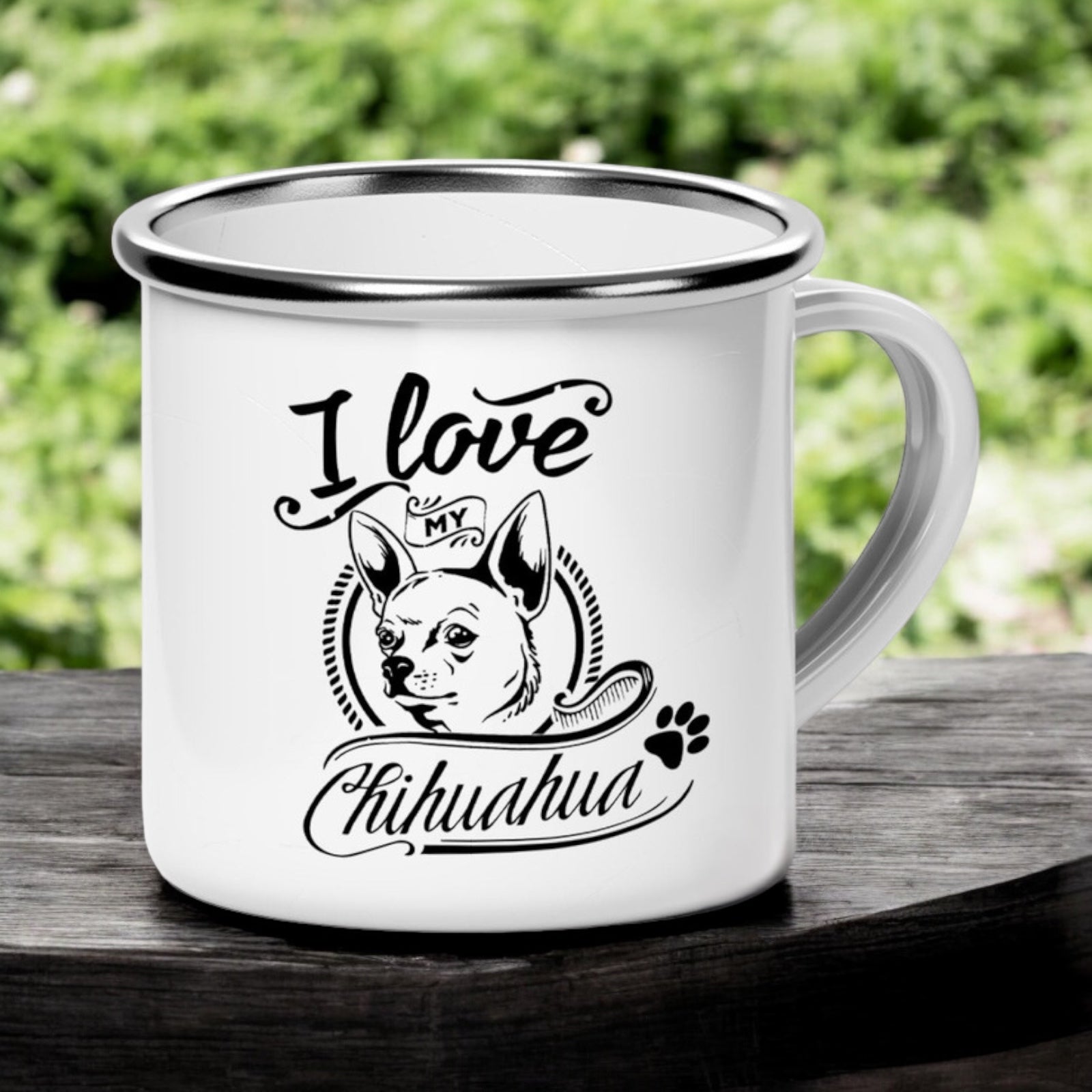 I Love My Dog - Pick your Dog Breed - 12oz Enamel Mug