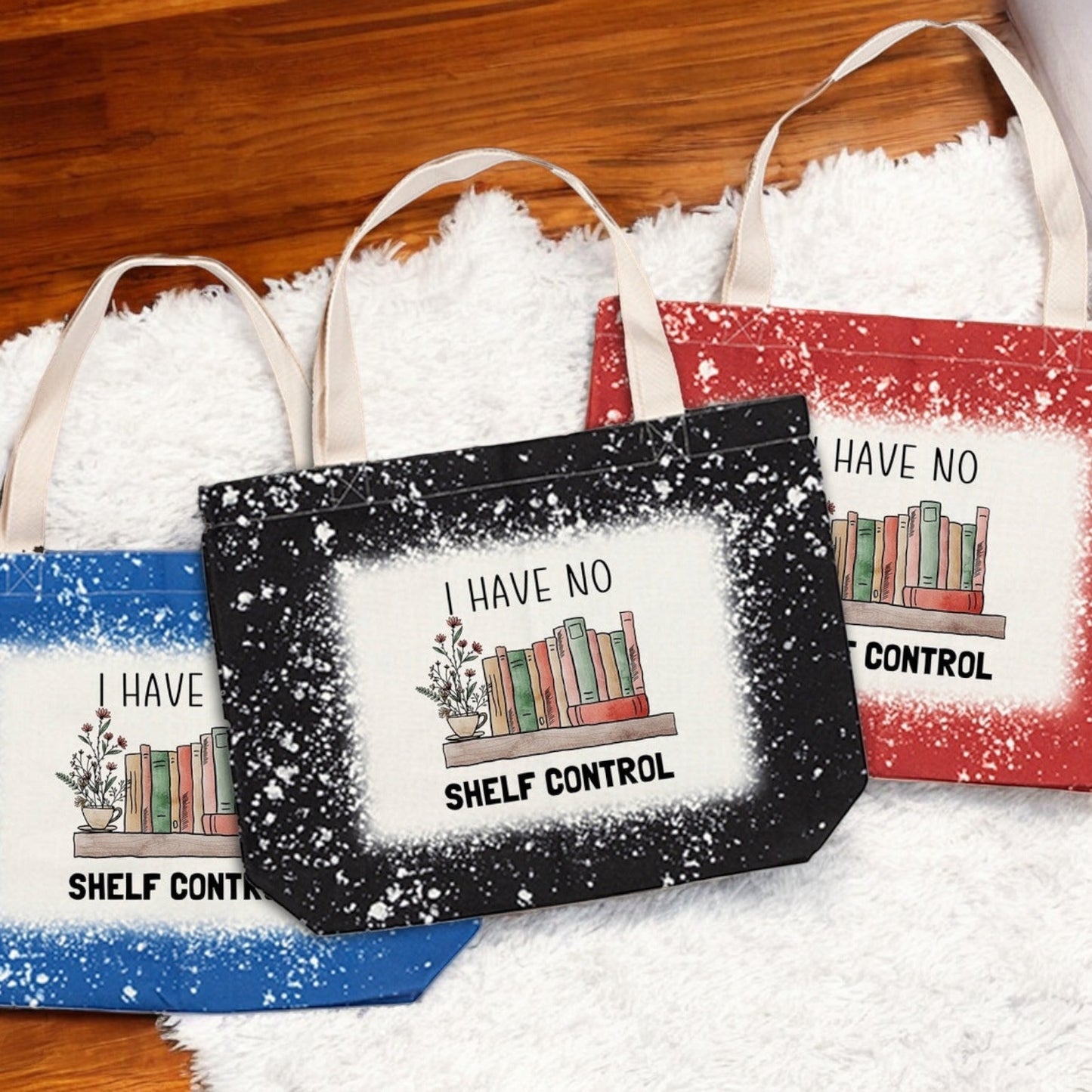 I have no Shelf Control - Book Lovers Tote - Bleach Design Tote Bag