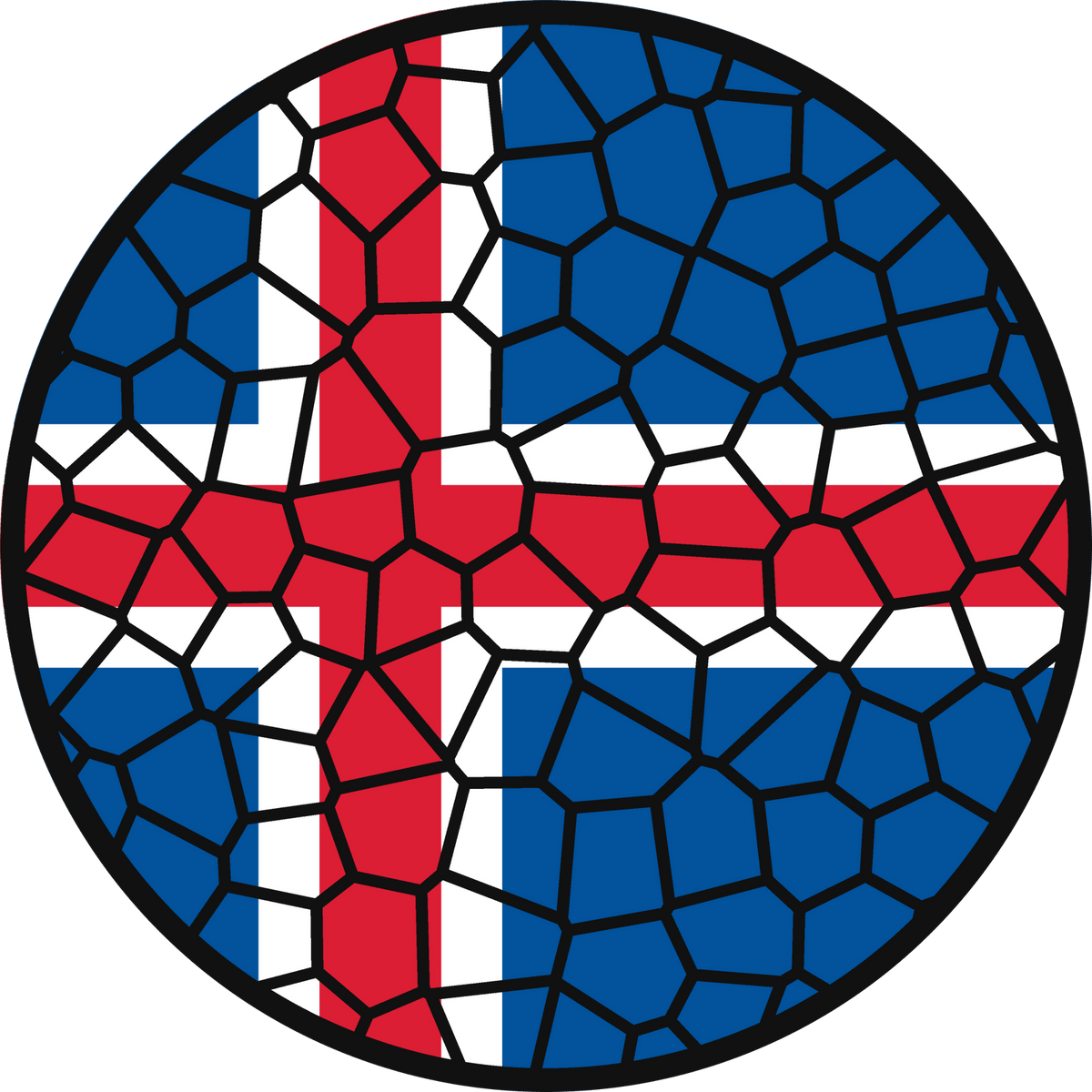 Stained Glass Effect Flag Ornament – Real Glass World Flag Christmas Ornament