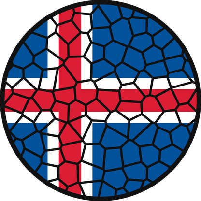 Stained Glass Effect Flag Ornament – Real Glass World Flag Christmas Ornament