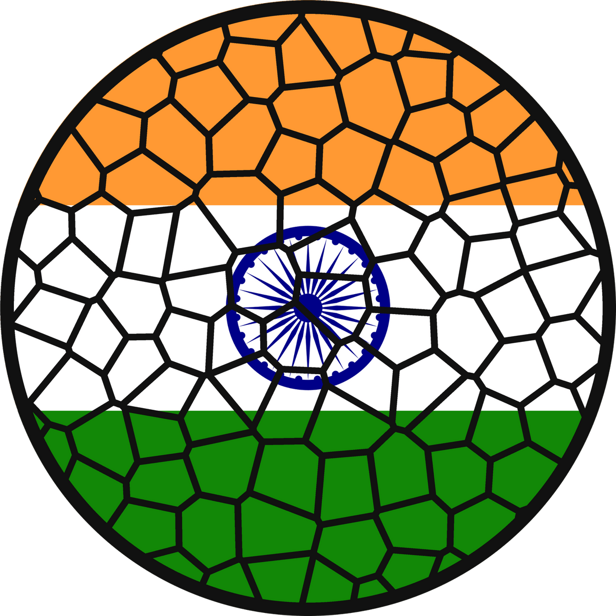 Stained Glass Effect Flag Ornament – Real Glass World Flag Christmas Ornament