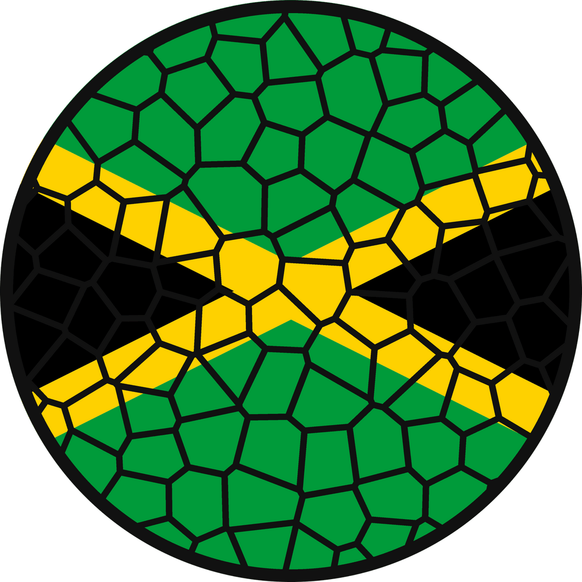 Stained Glass Effect Flag Ornament – Real Glass World Flag Christmas Ornament