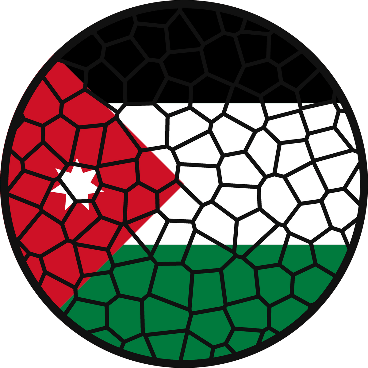 Stained Glass Effect Flag Ornament – Real Glass World Flag Christmas Ornament