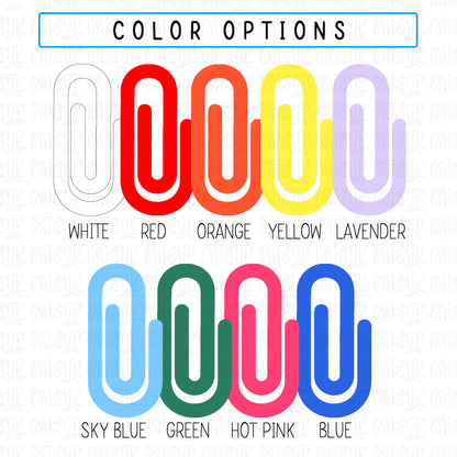 Jumbo Blank Sublimatable Colored Acrylic Paper Clip