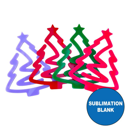 Jumbo Christmas Tree Blank Sublimatable Colored Acrylic Paper Clip