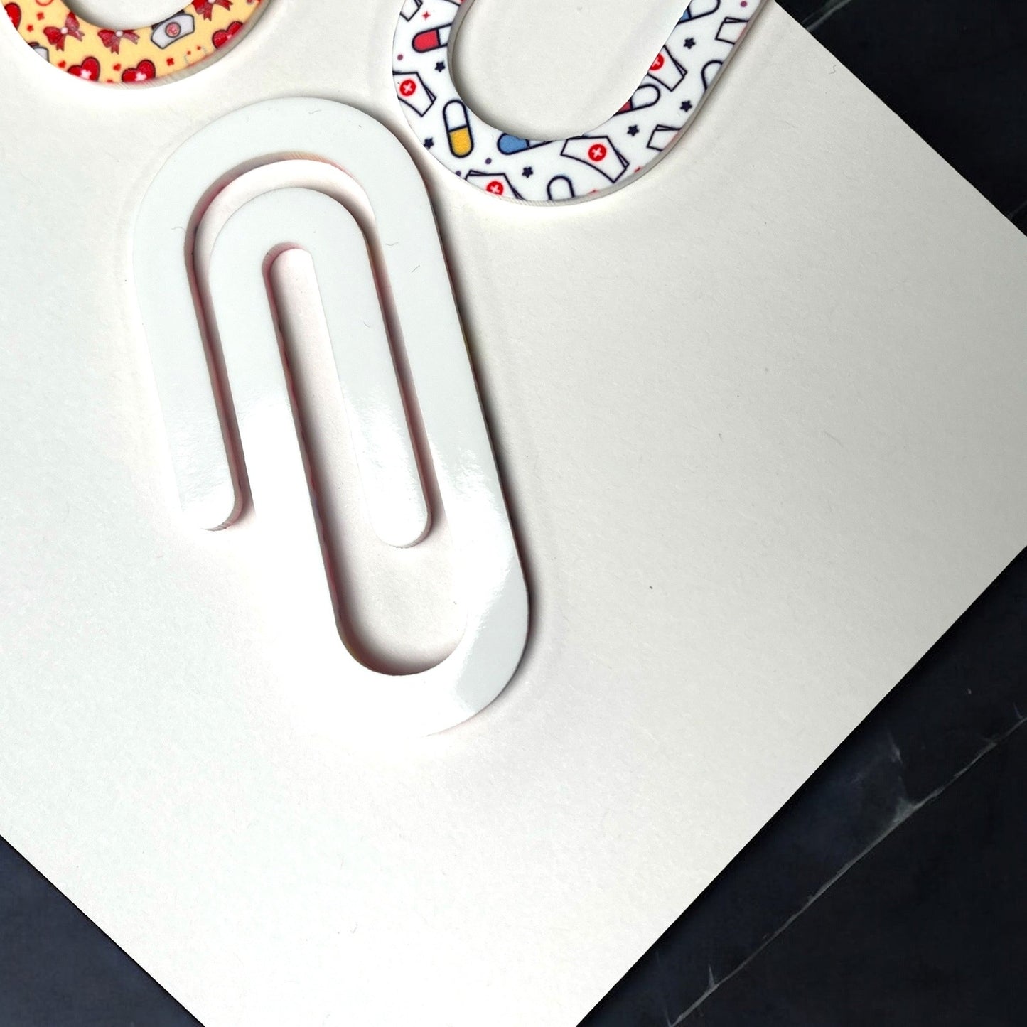 Jumbo Paper Clips - Nurse Theme Acrylic Bookmarks - Set of 6