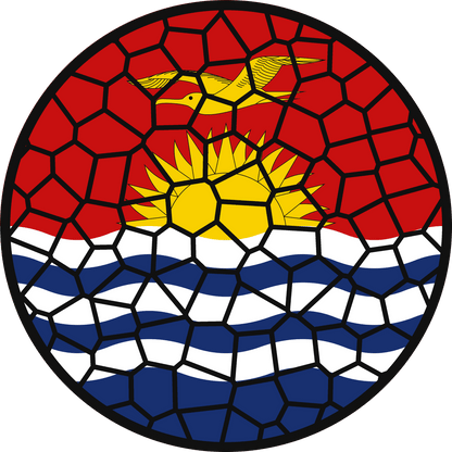 Stained Glass Effect Flag Ornament – Real Glass World Flag Christmas Ornament