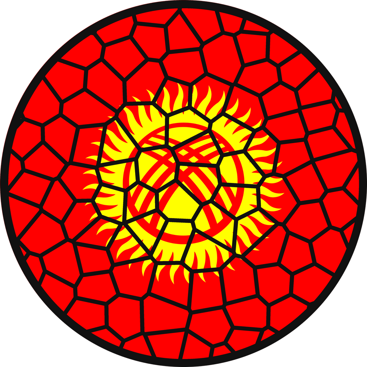 Stained Glass Effect Flag Ornament – Real Glass World Flag Christmas Ornament
