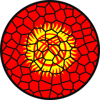 Stained Glass Effect Flag Ornament – Real Glass World Flag Christmas Ornament
