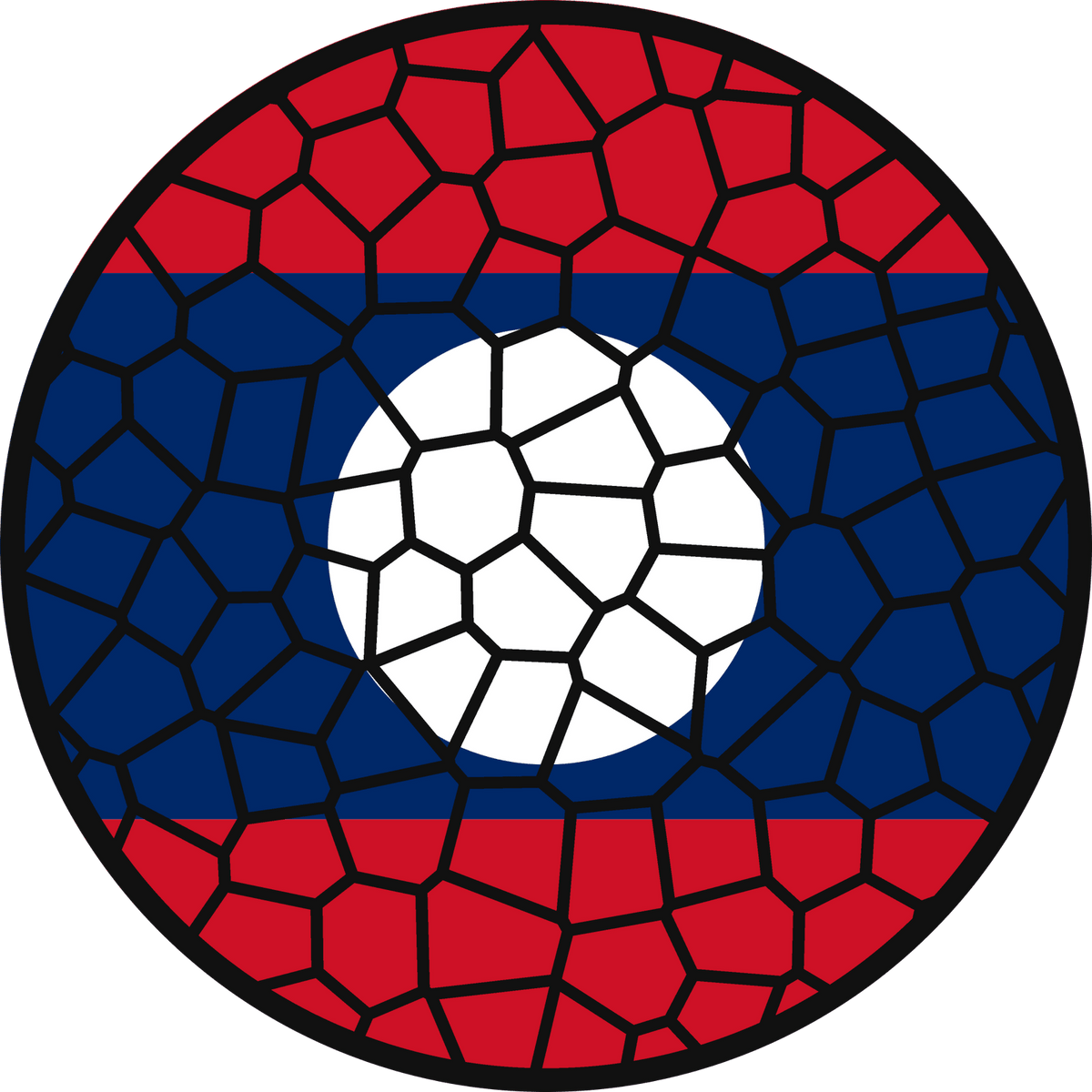 Stained Glass Effect Flag Ornament – Real Glass World Flag Christmas Ornament