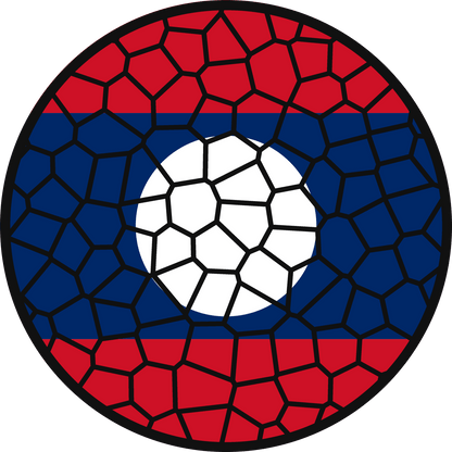Stained Glass Effect Flag Ornament – Real Glass World Flag Christmas Ornament