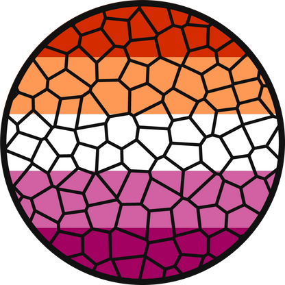 Stained Glass Effect LGBT Pride Flag Ornament – Real Glass Pride Christmas Ornament