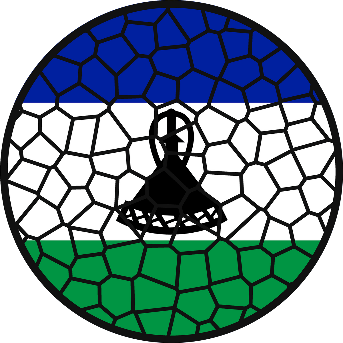 Stained Glass Effect Flag Ornament – Real Glass World Flag Christmas Ornament