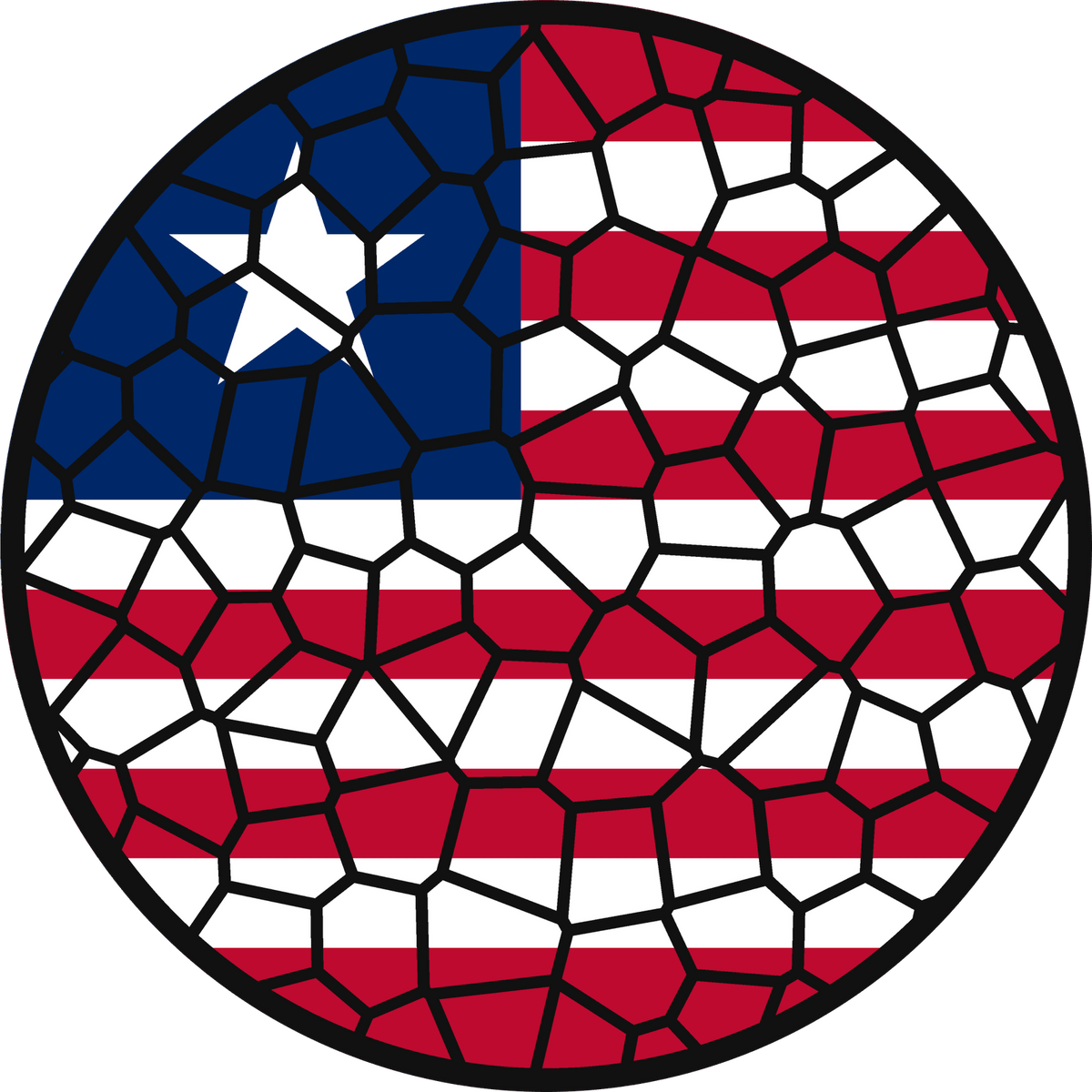Stained Glass Effect Flag Ornament – Real Glass World Flag Christmas Ornament
