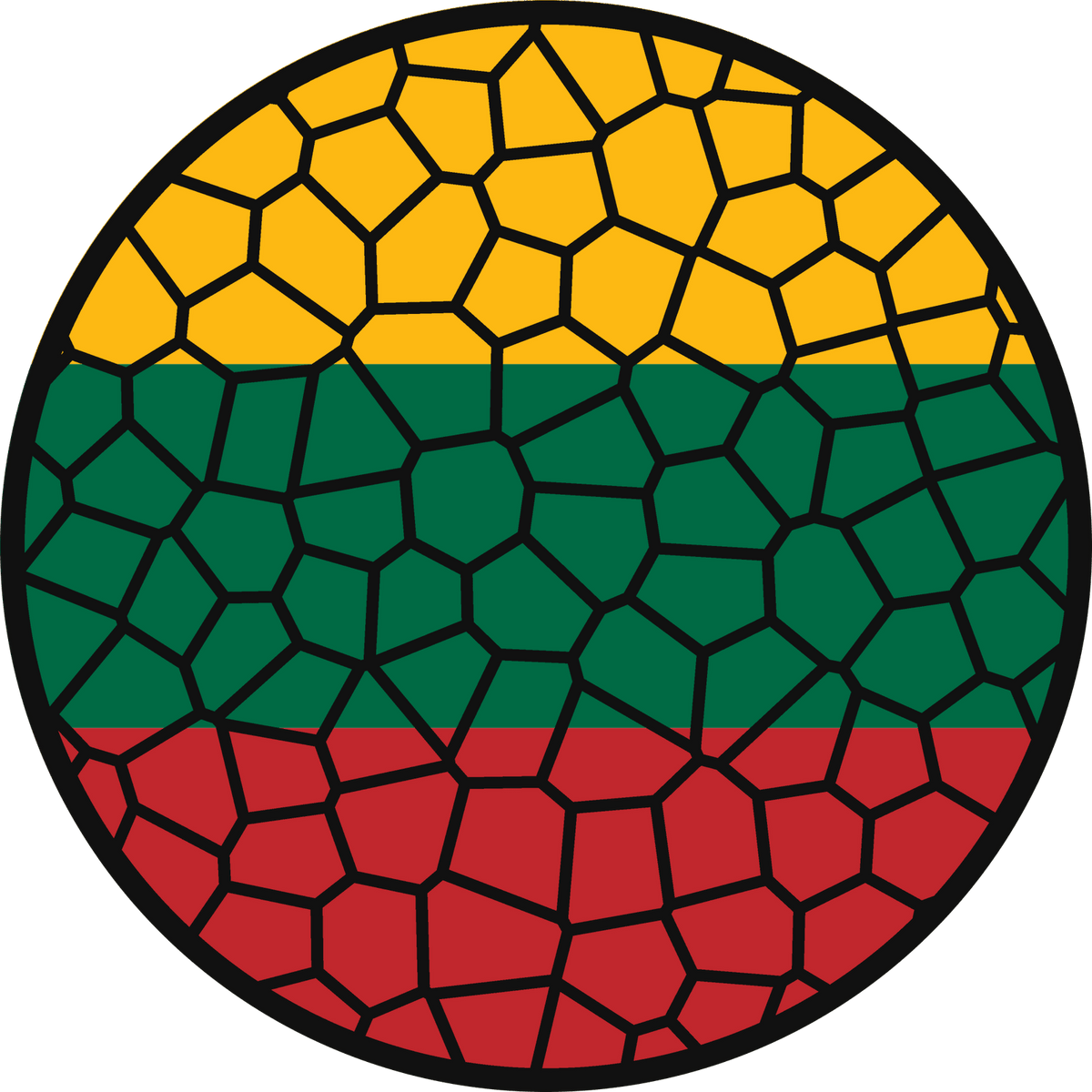 Stained Glass Effect Flag Ornament – Real Glass World Flag Christmas Ornament