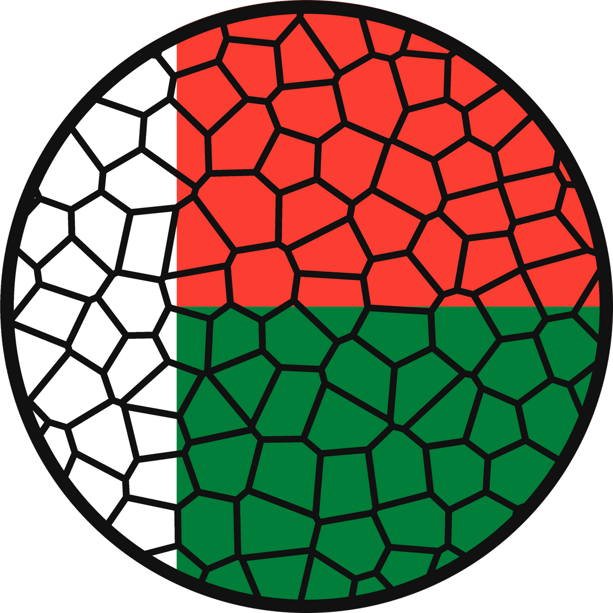Stained Glass Effect Flag Ornament – Real Glass World Flag Christmas Ornament
