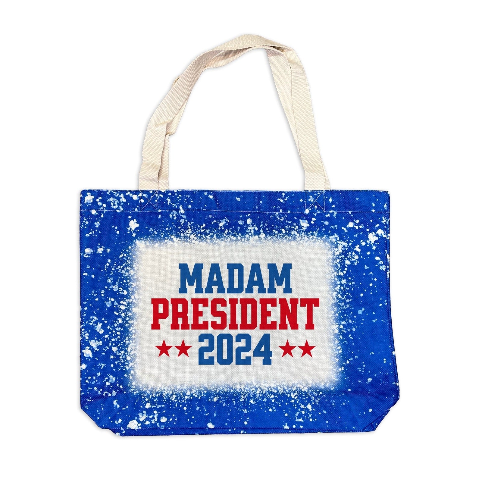 Madam President 2024 Blue Bleach Design Tote Bag