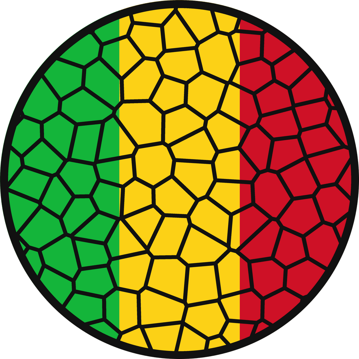 Stained Glass Effect Flag Ornament – Real Glass World Flag Christmas Ornament