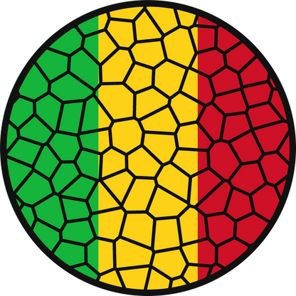 Stained Glass Effect Flag Ornament – Real Glass World Flag Christmas Ornament
