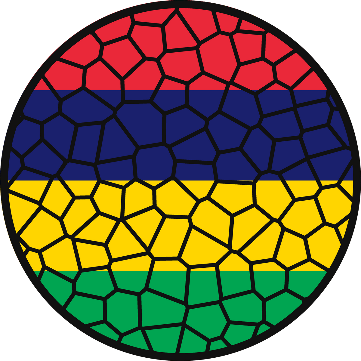 Stained Glass Effect Flag Ornament – Real Glass World Flag Christmas Ornament
