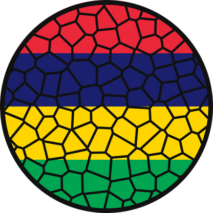 Stained Glass Effect Flag Ornament – Real Glass World Flag Christmas Ornament