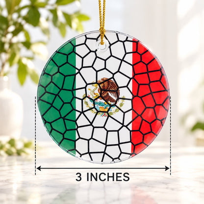 Stained Glass Effect Flag Ornament – Real Glass World Flag Christmas Ornament