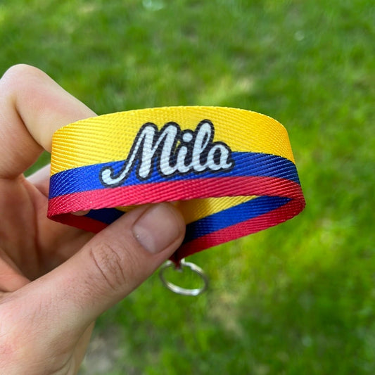 "Mila" Colombia Nylon Keychain Key Fob - Clearanced Extra Item
