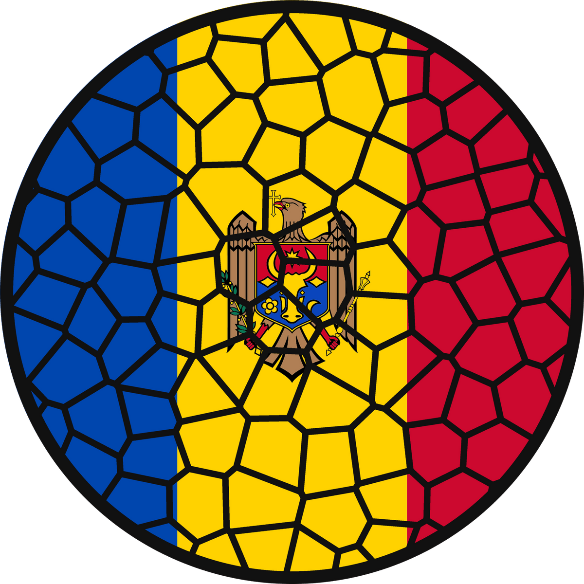 Stained Glass Effect Flag Ornament – Real Glass World Flag Christmas Ornament
