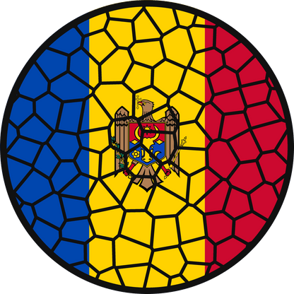 Stained Glass Effect Flag Ornament – Real Glass World Flag Christmas Ornament