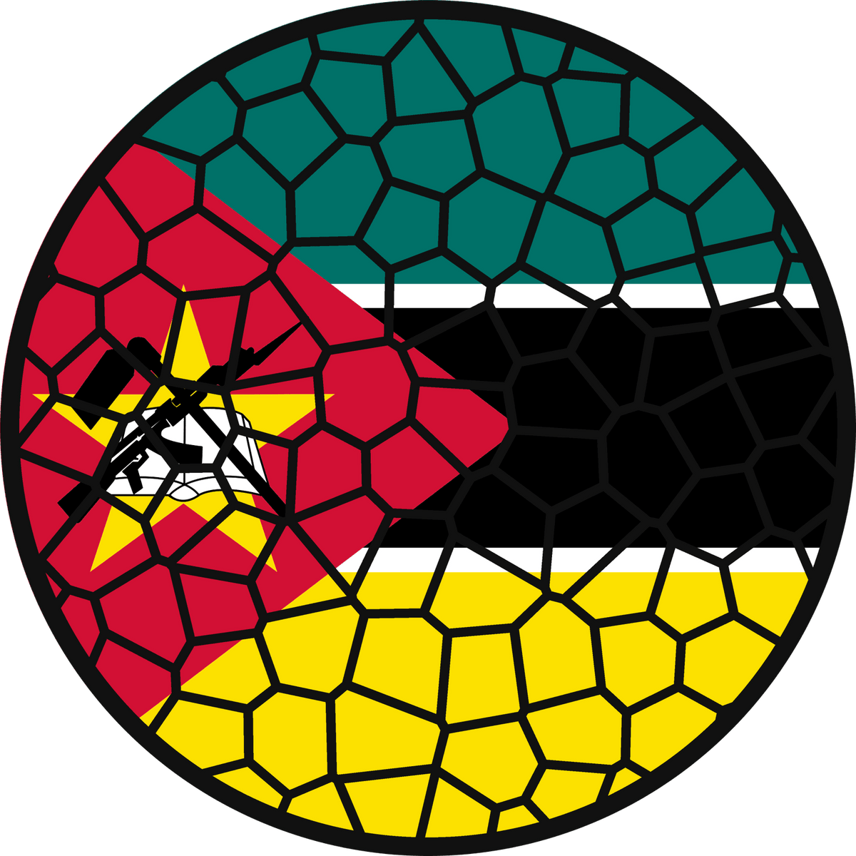 Stained Glass Effect Flag Ornament – Real Glass World Flag Christmas Ornament