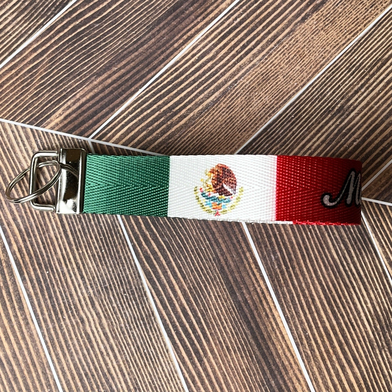 "Mujica" Mexican Flag Nylon Keychain Key Fob - Extra Item - Clearanced